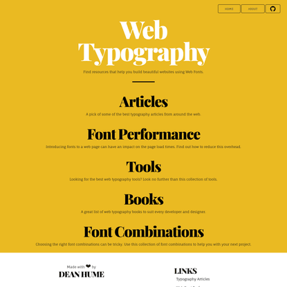 Web Typography - Home
