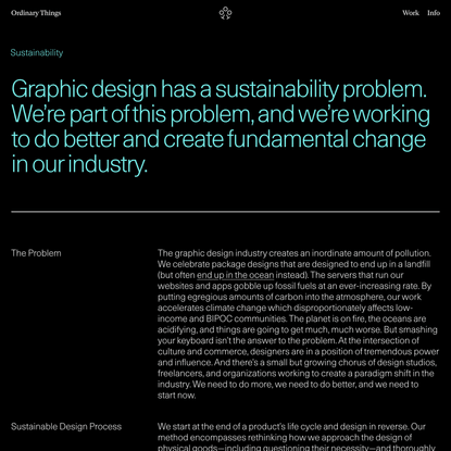 Sustainability → Ordinary Things | Sustainable Branding &amp; Design Studio