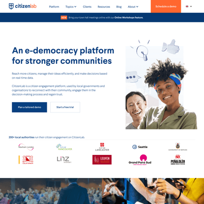 CitizenLab – civic engagement made easy.