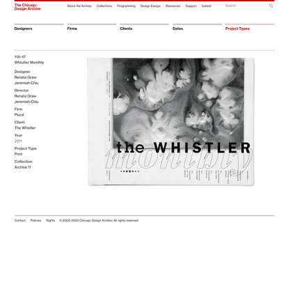 Whistler Monthly | The Chicago Design Archive