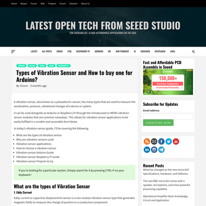 Types of Vibration Sensor and How to buy one for Arduino? - Latest open tech from seeed studio