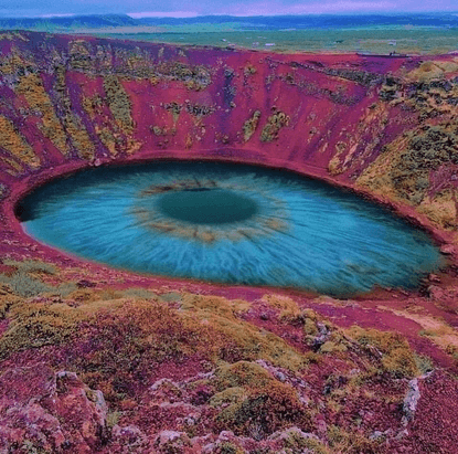 The Oxygen Project on Instagram: “Kerid Crater Lake in Iceland, known as “The Eye of the World.” 👁 . . . ———————————————————...