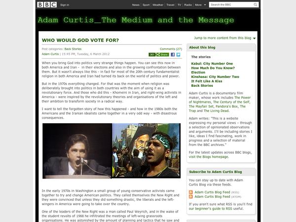 BBC - Adam Curtis Blog