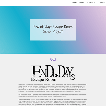 Britt Riley Design | End of Days Escape Room