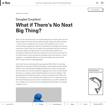 What if There's No Next Big Thing?