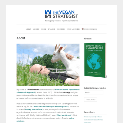 About - The Vegan Strategist