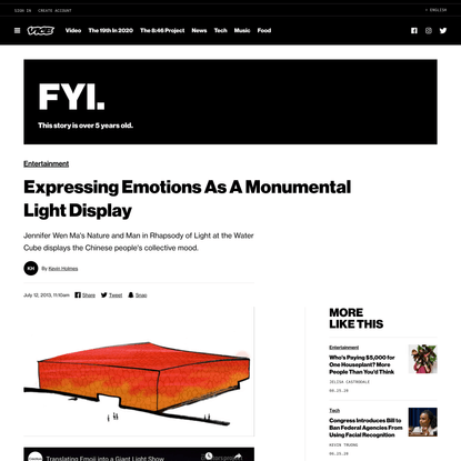 Expressing Emotions As A Monumental Light Display