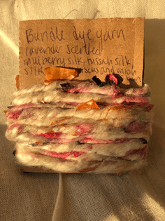 Lavender scented bundle dye yarn