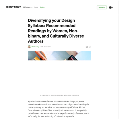 Diversifying your Design Syllabus: Recommended Readings by Women and Culturally Diverse Authors