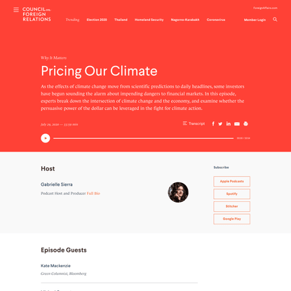 Pricing Our Climate