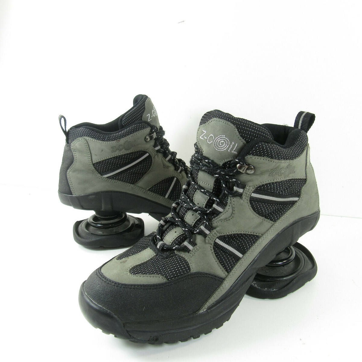 Womens ZCoil Hiking Boots Size 9 Black Gray Back Pain Relief Comfort