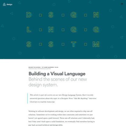 Building a Visual Language