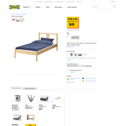 FJELLSE Bed frame - IKEA