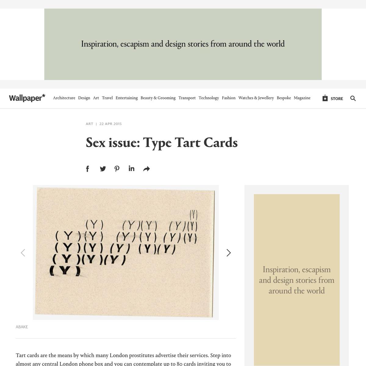 Sex issue: Type Tart Cards | Are.na