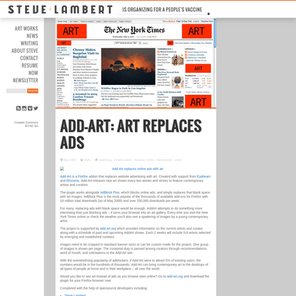 Add-Art: Art replaces ads