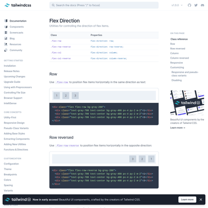 Flex Direction - Tailwind CSS