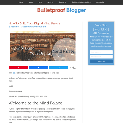 How To Build Your Digital Mind Palace