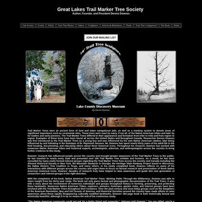 Great Lakes Trail Marker Tree Society | Trail Trees | Trail Marker Trees | Home of the Great Lakes Trail Tree Society