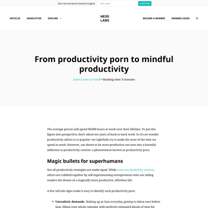 From productivity porn to mindful productivity