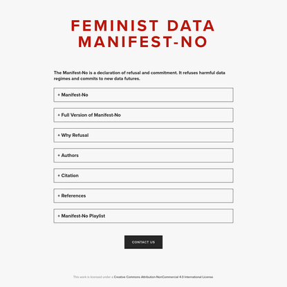 Feminist Data Manifest-No