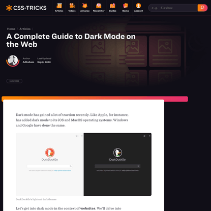 A Complete Guide to Dark Mode on the Web | CSS-Tricks