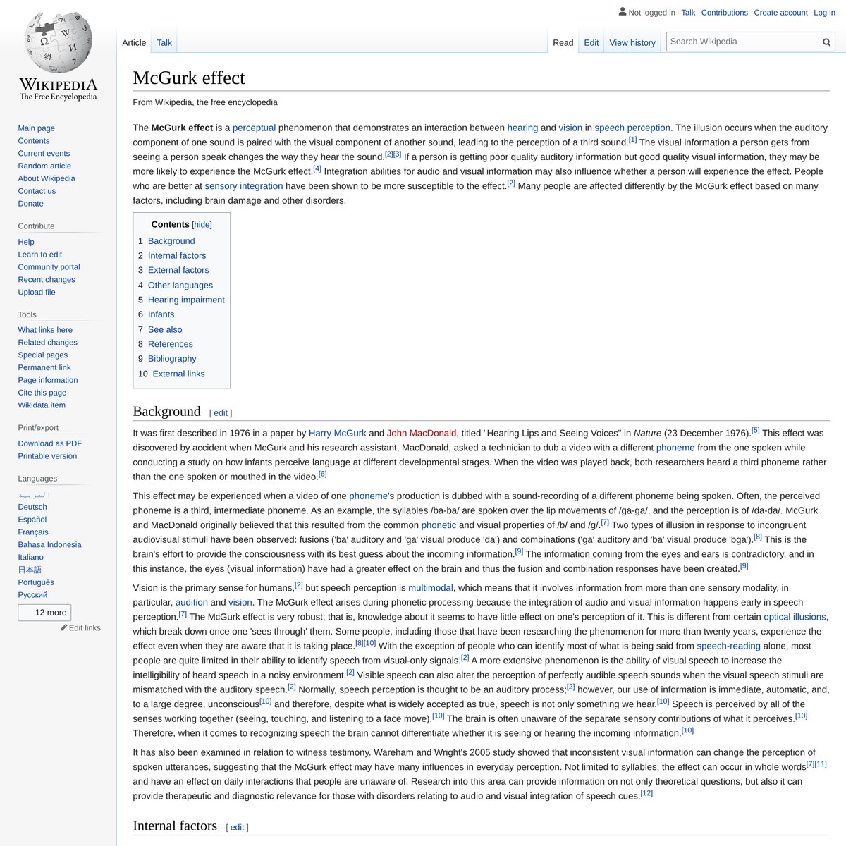 McGurk effect Wikipedia — Are.na