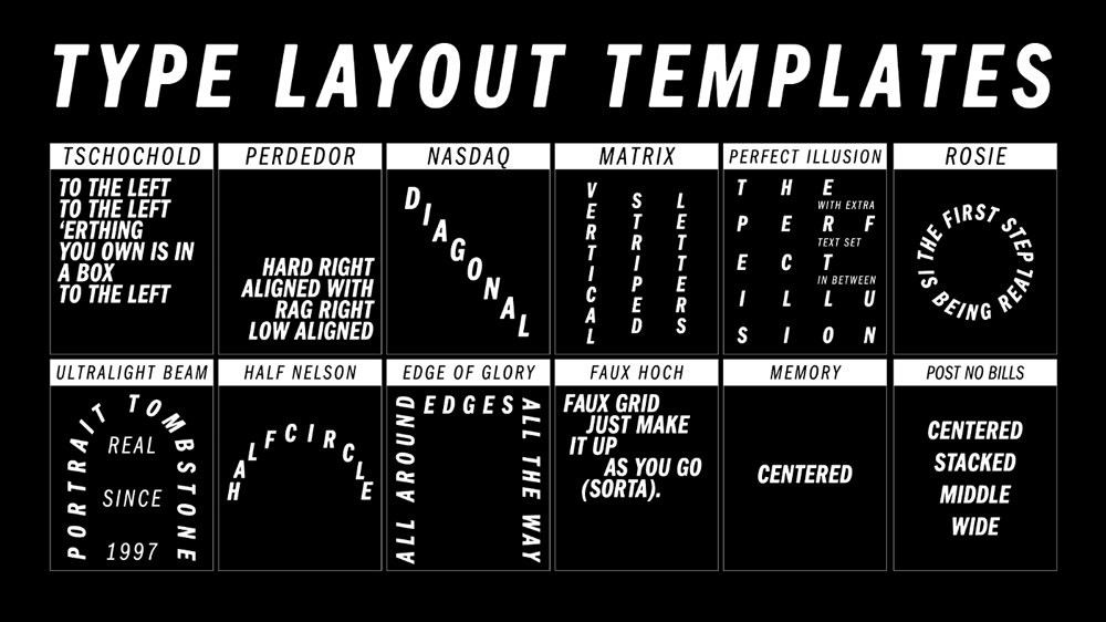Type Layout Templates