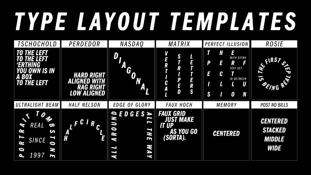 Type Layout Templates — Are.na
