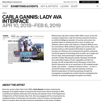 Carla Gannis: Lady Ava Interface