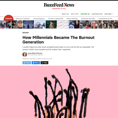 How Millennials Became The Burnout Generation