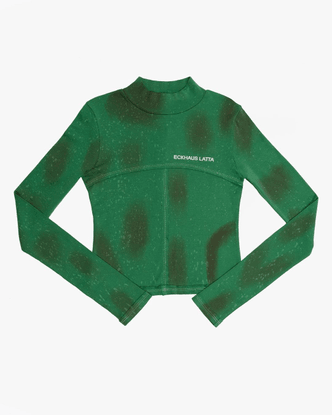 @eckhaus_latta shared a photo on Instagram: “AW19 Green Galaxy Lapped Baby Turtleneck | Available NYC and Online” • Aug 3, 2...