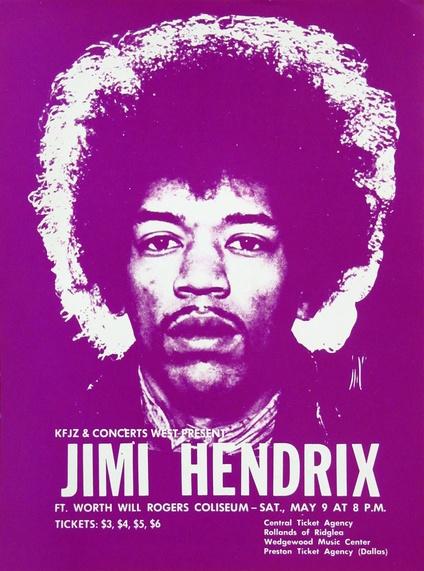 JIMI HENDRIX CONCERT HANDBILL MUSIC POSTER