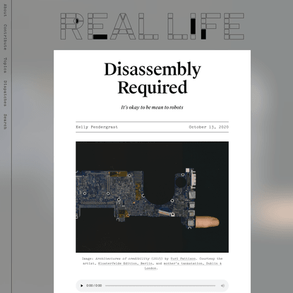 Disassembly Required — Real Life