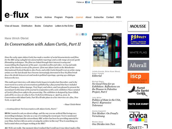 In Conversation with Adam Curtis, Part II | e-flux