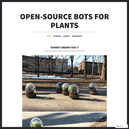 Open-Source Bots for Plants