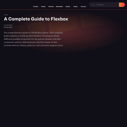 A Complete Guide to Flexbox | CSS-Tricks