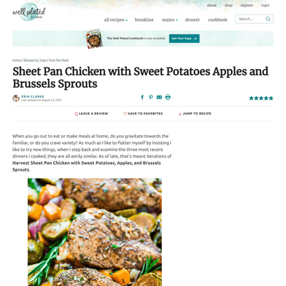 Sheet Pan Chicken with Sweet Potatoes and Apples - WellPlated.com