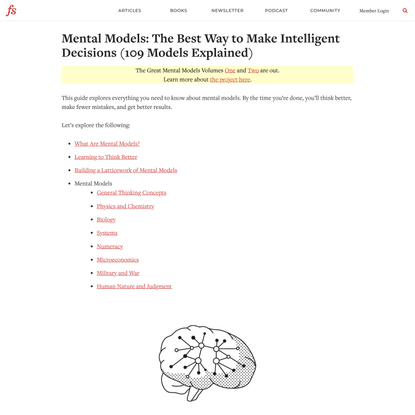 Mental Models: The Best Way to Make Intelligent Decisions (109 Models Explained)