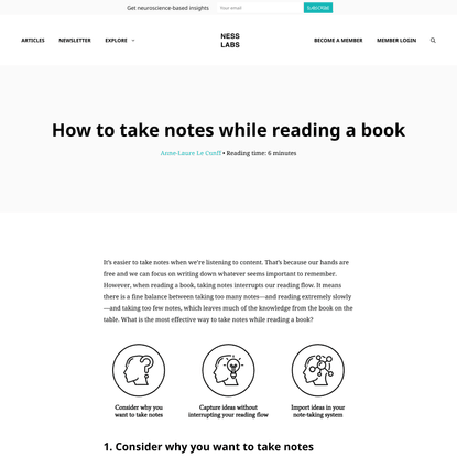 How to take notes while reading a book