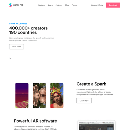 Spark AR Studio - Create Augmented Reality Experiences | Spark AR Studio