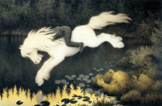 Theodor Kittelsen - Boy on white horse