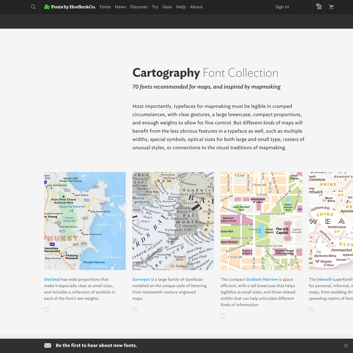 Cartography Font Collection  Fonts by Hoefler&Co. — Are.na