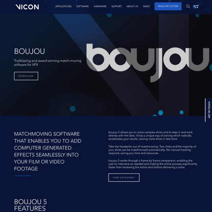 Boujou | Matchmoving Software | Vicon Motion Capture Systems
