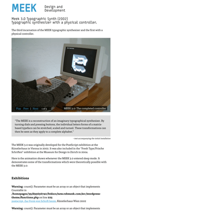 Meek 3.0 Typographic Synth @ Meek