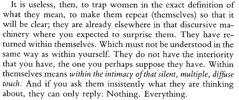 Luce Irigaray, This Sex Which Is Not One