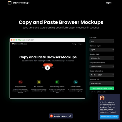 Browser Mockups: Copy and Paste Browser Mockups