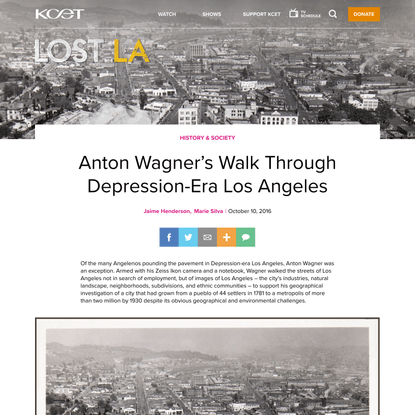 Anton Wagner’s Walk Through Depression-Era Los Angeles