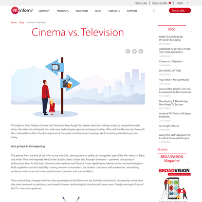 Cinema vs. Television | Infomir Blog