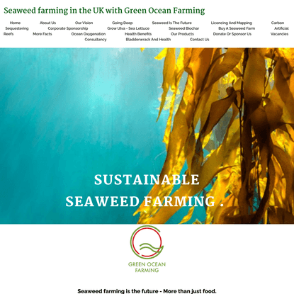 Green Ocean Seaweed Farming, sustainable UK seaweed farming.
