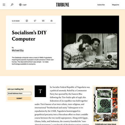 Socialism’s DIY Computer